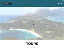 Tablet Screenshot of lordhoweislandtours.com